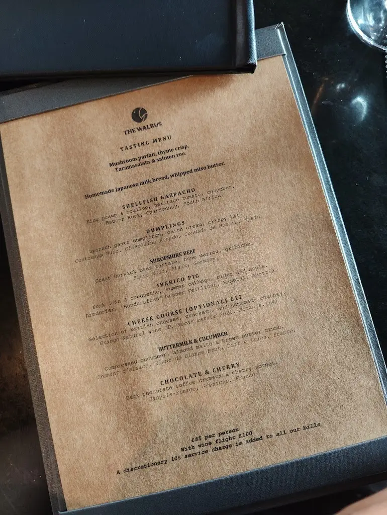 Menü_The Walrus Restaurant and Bar_Baschurch_Bild_4