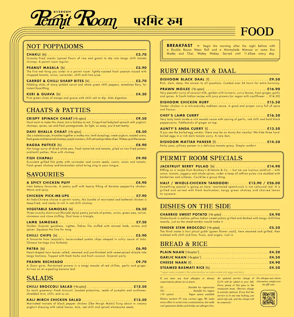 Menu_Dishoom Permit Room Oxford_Oxfordshire_image_1