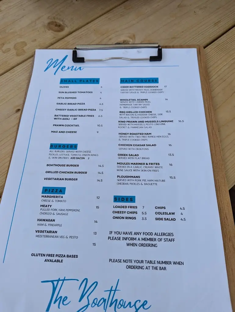 Menu_The Boathouse_Paignton_imagen_3