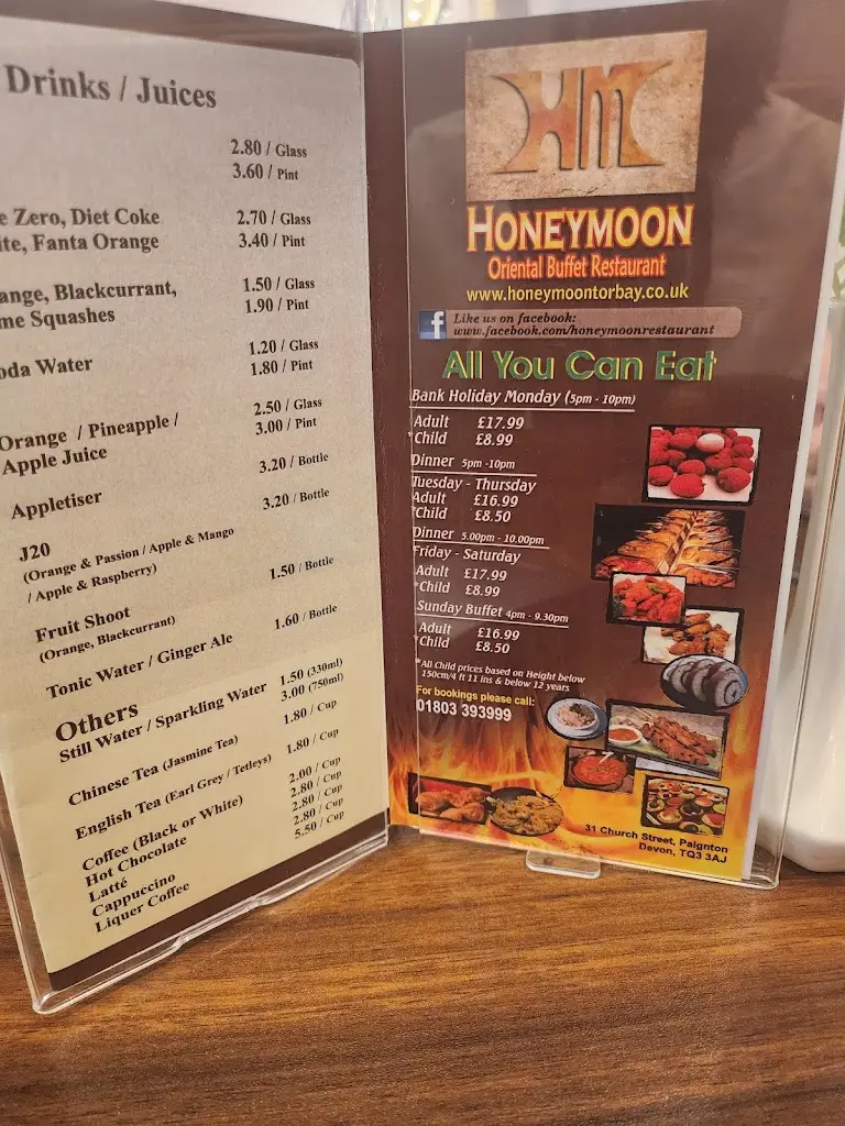 Menu_Honeymoon restaurant_Paignton_image_1