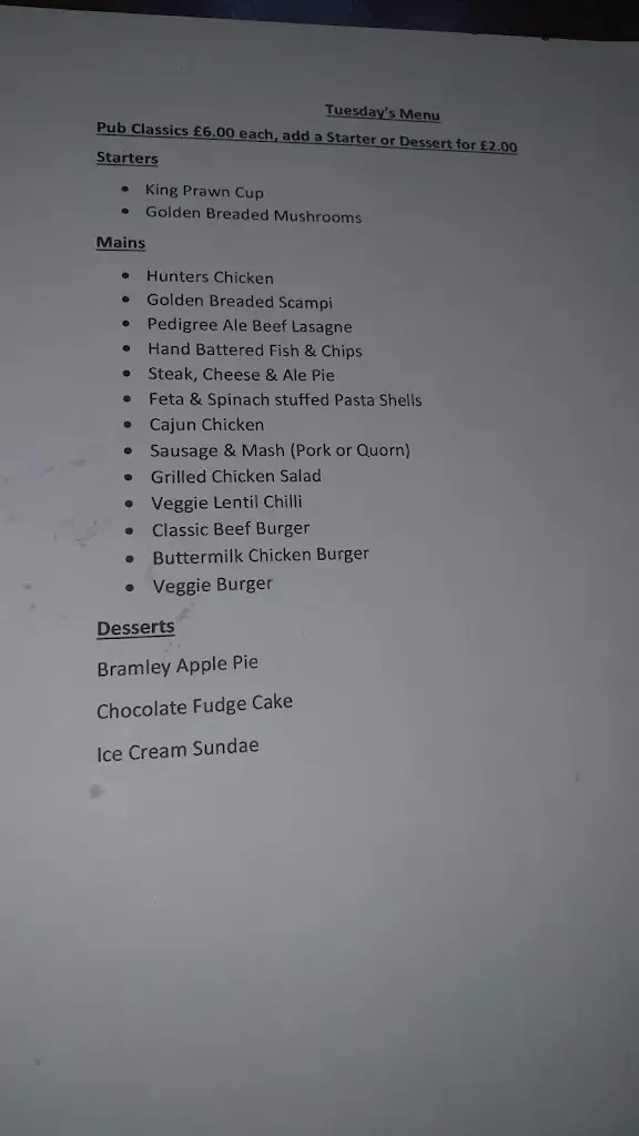 Menu_Rose & Crown_Oundle_image_4