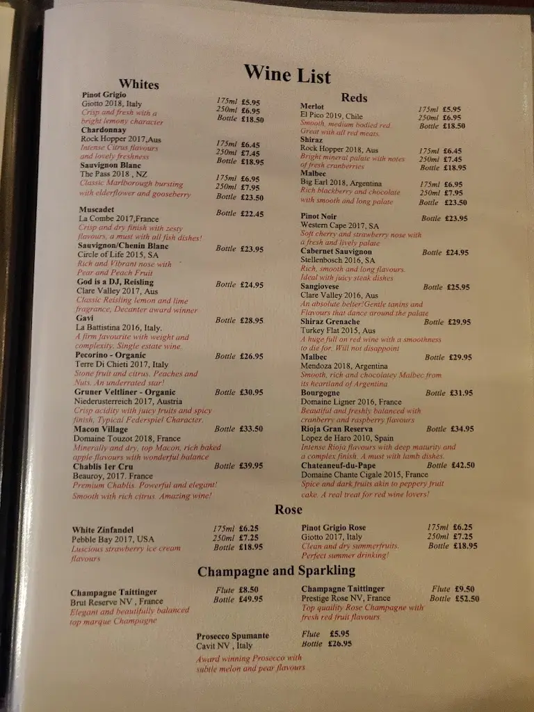 Menu_The Black Horse_Oundle_image_4