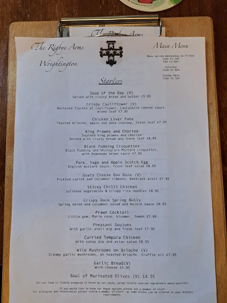 Menu_Rigbye Arms_Parbold_image_2