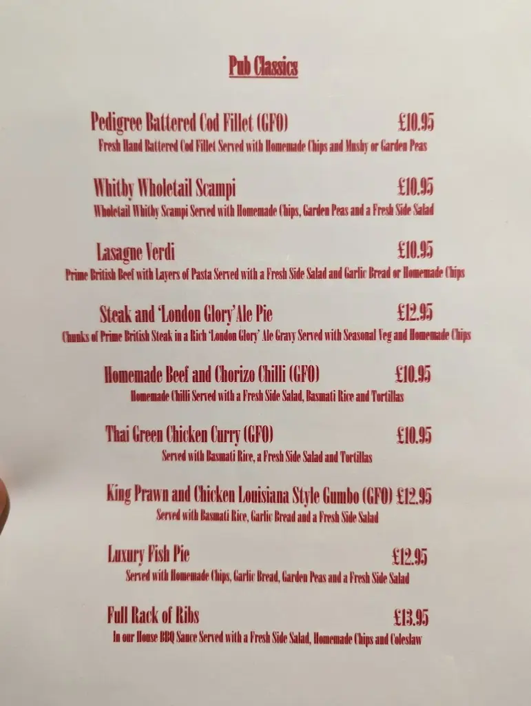 Menu_The Bugle Horn_Bassingham_image_2