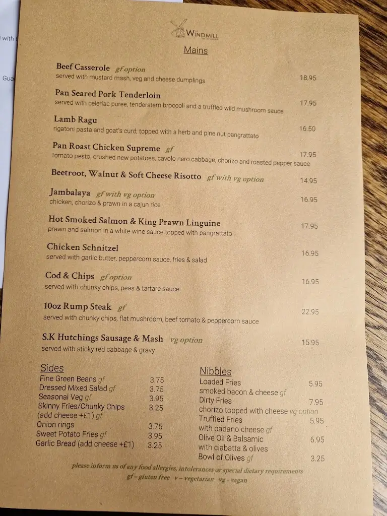 Menu_The Windmill Inn, Littleworth_Partridge Green_image_2