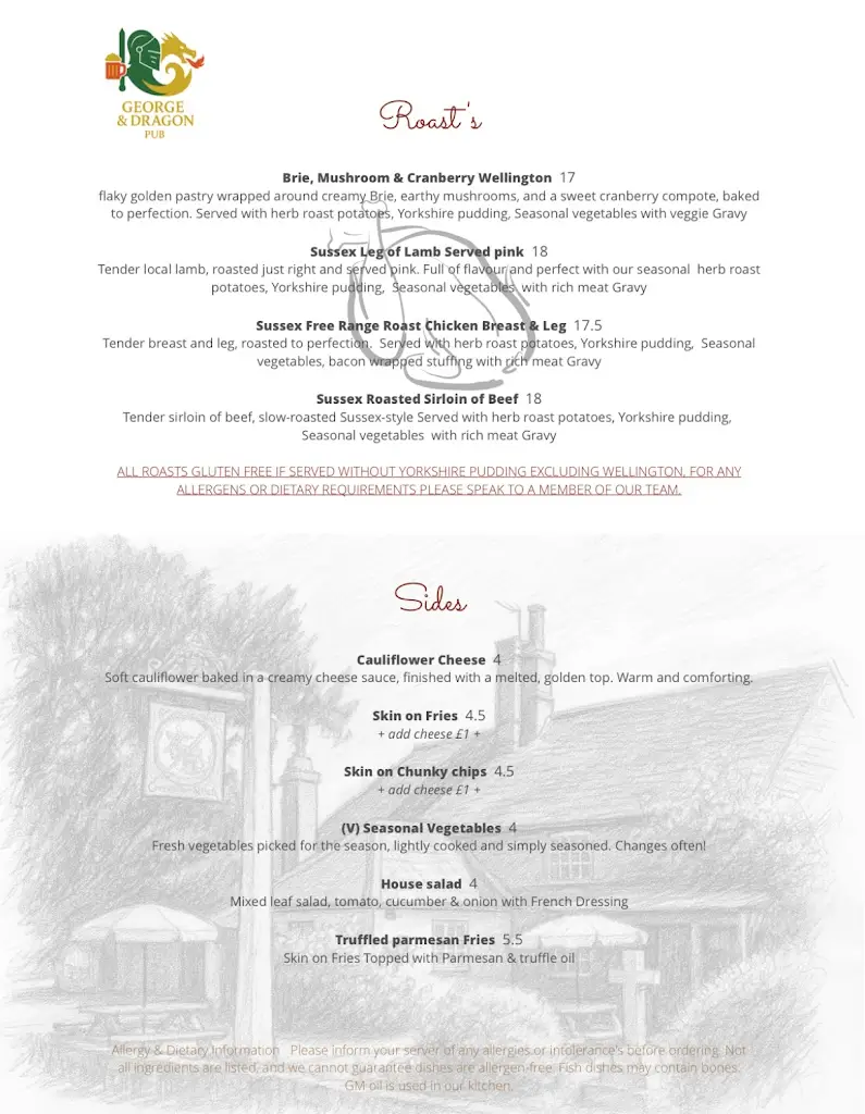 Menu_The George & Dragon_Partridge Green_image_3