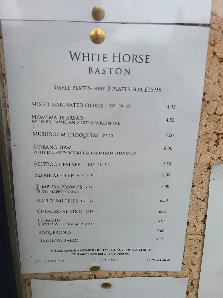 Menu_The White Horse_Baston_immagine_2