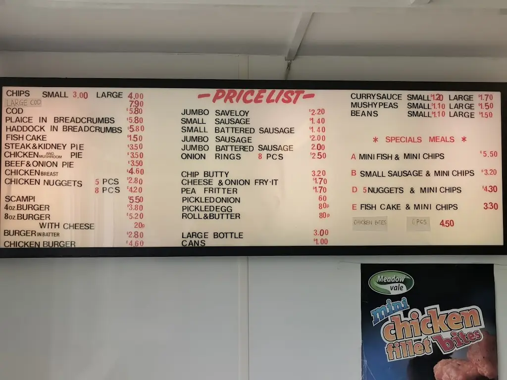 Menu_Ken's Fish Bar_Peasedown Saint John_immagine_1