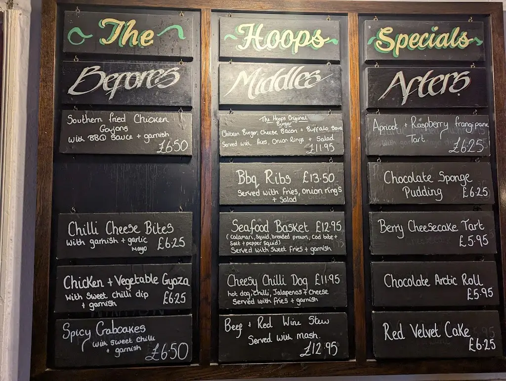 Menu_The Hoops_Bassingbourn_image_1