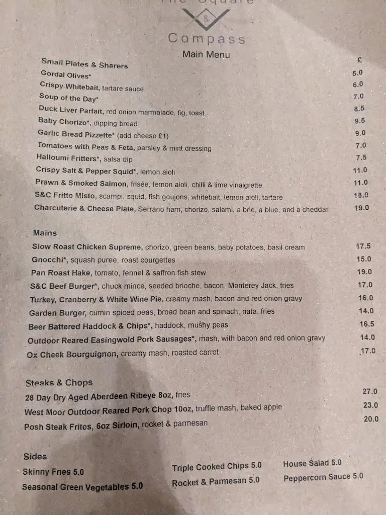 Menu_The Square & Compass_Pannal_image_1