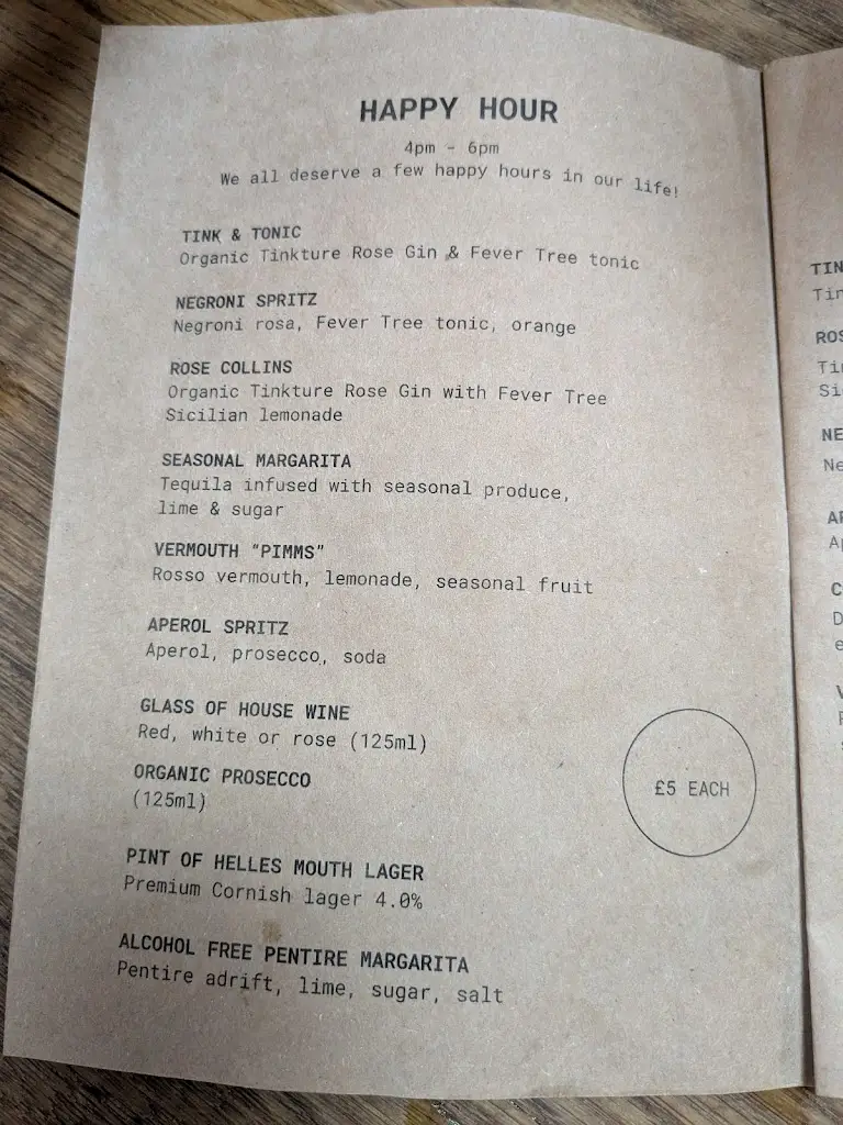 Menu_45 Queen Street_Penzance_image_3