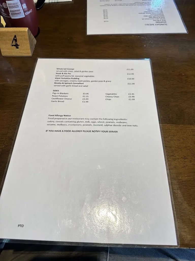Menu_The Boat Inn_Penkridge_image_1