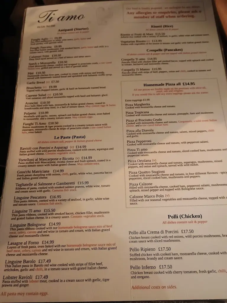 Menu_Ti Amo_Penistone_image_2