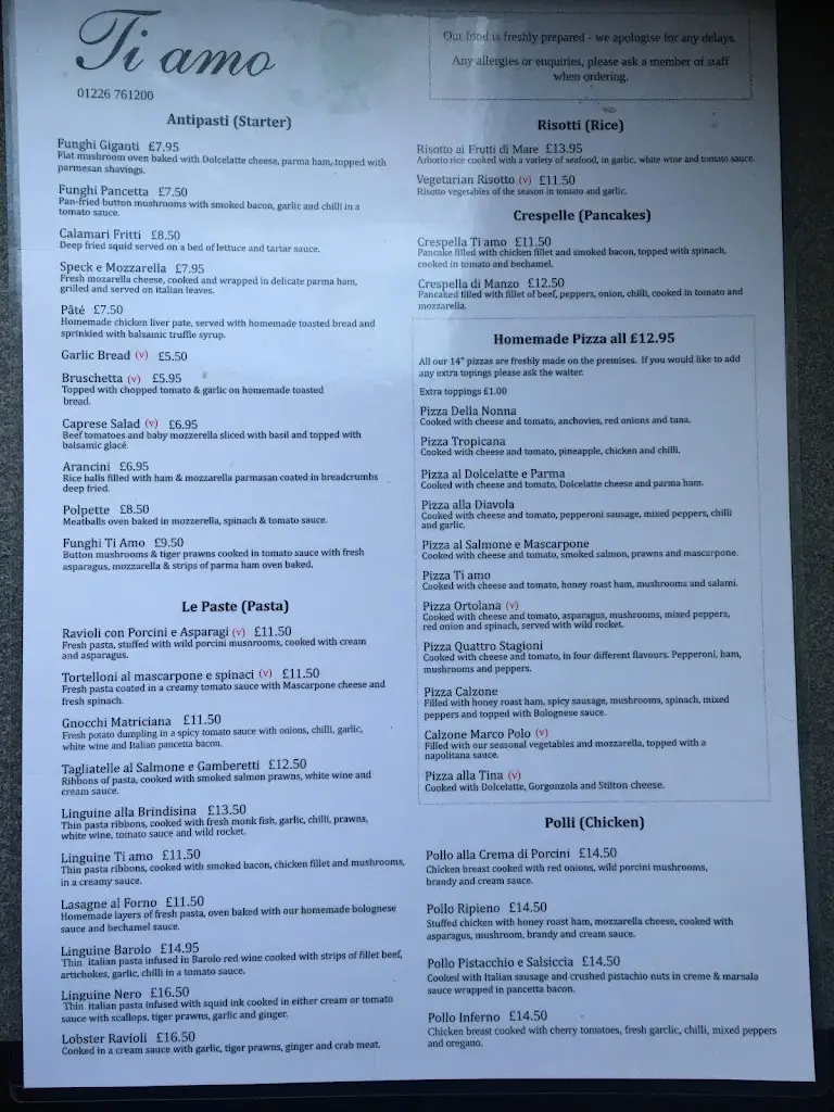 Menu_Ti Amo_Penistone_image_3