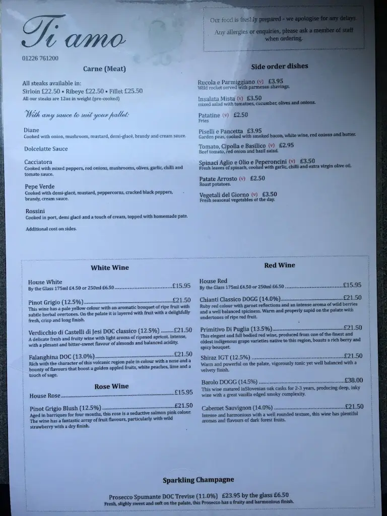 Menu_Ti Amo_Penistone_image_4