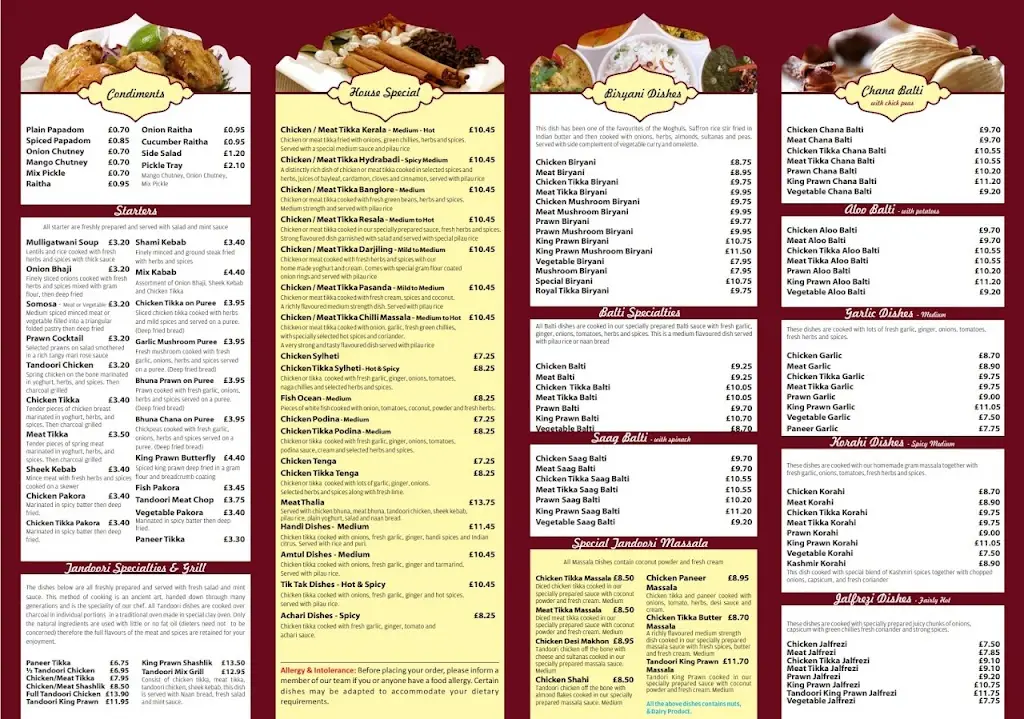 Menu_Taste Of India Penistone_Penistone_image_1