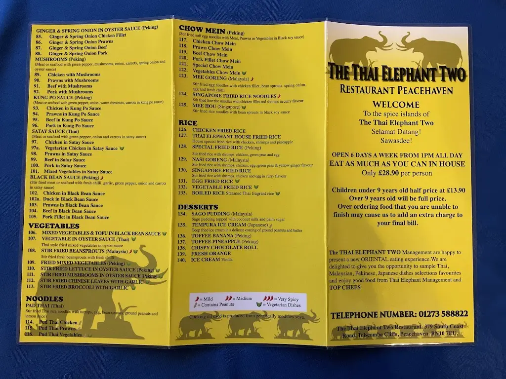 Menu_Thai Elephant Two_Peacehaven_image_3