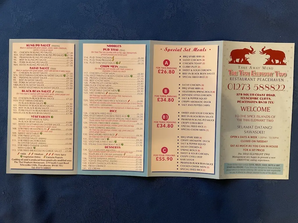 Menu_Thai Elephant Two_Peacehaven_image_4