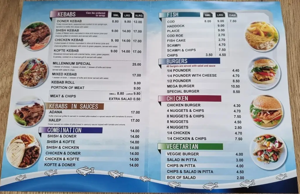 Menü_Millennium Fish Bar_Allhallows_Bild_1