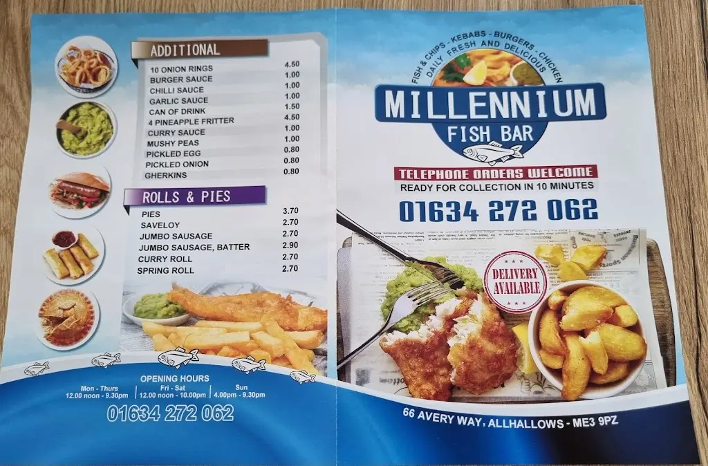Menü_Millennium Fish Bar_Allhallows_Bild_3