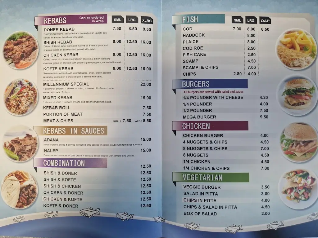 Menü_Millennium Fish Bar_Allhallows_Bild_4