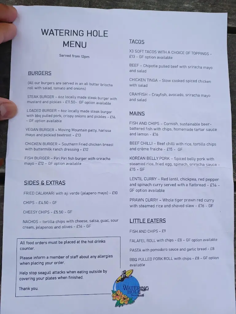 Menu_The Watering Hole_Perranporth_image_2