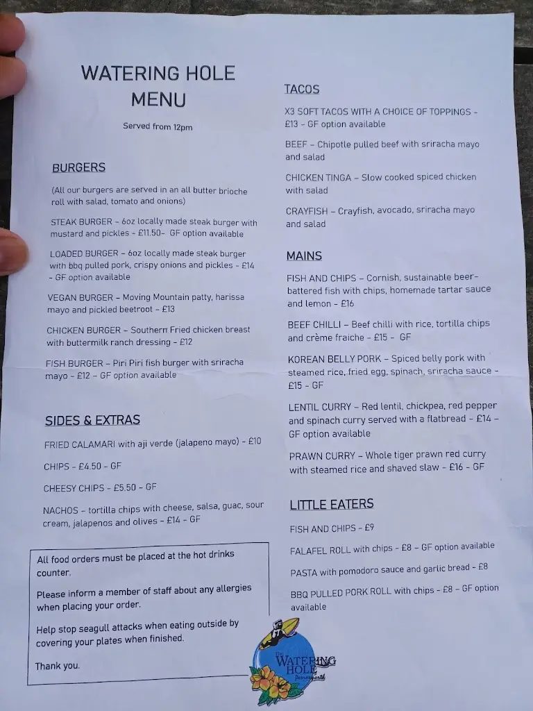 Menu_The Watering Hole_Perranporth_image_4
