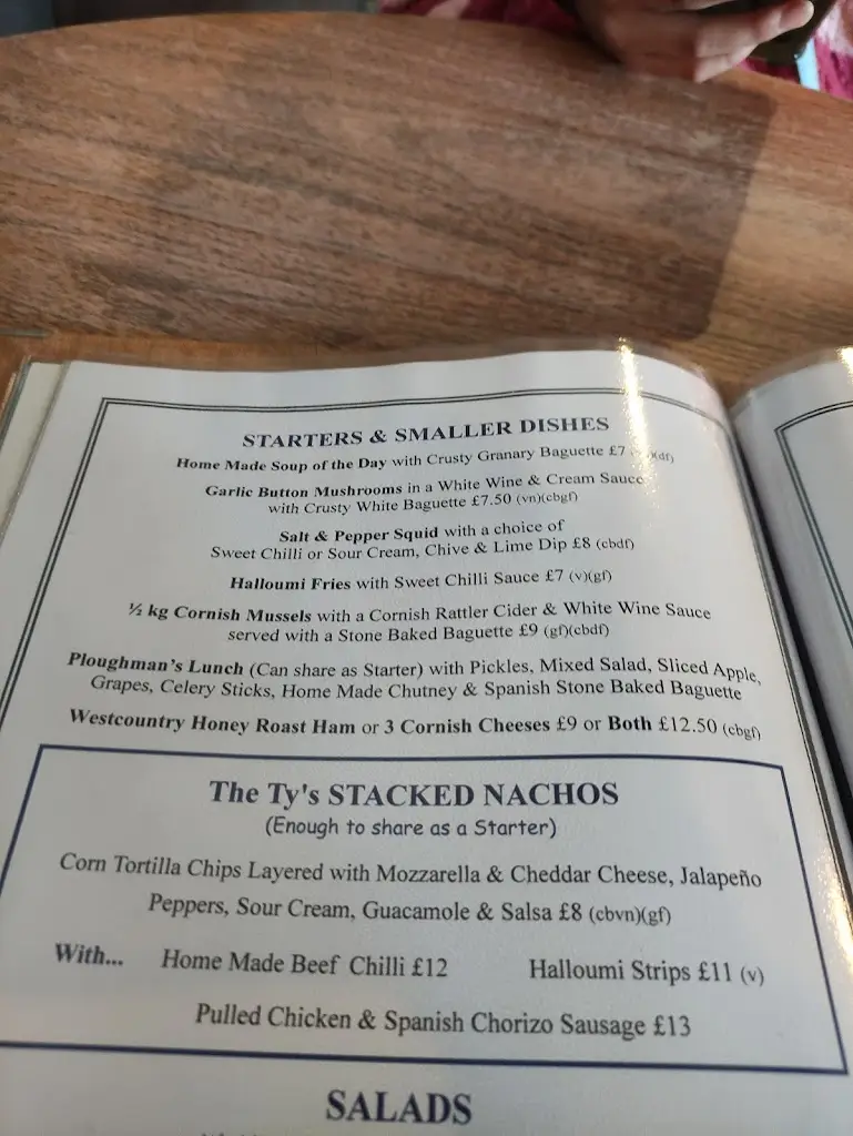 Menu_The Tywarnhayle_Perranporth_image_1