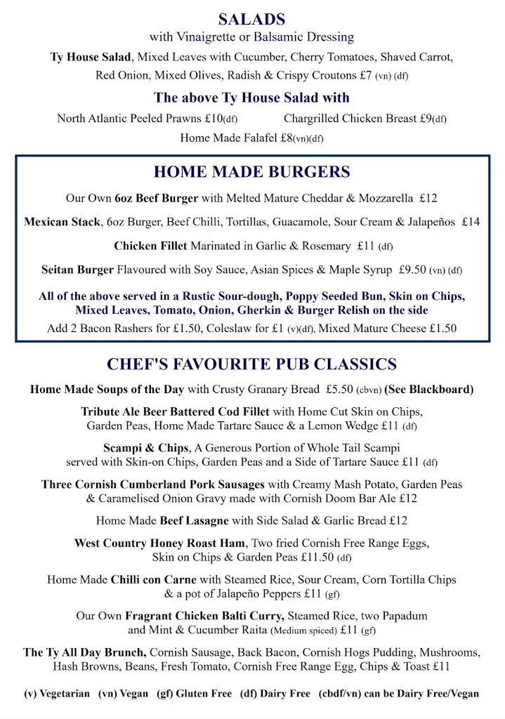 Menu_The Tywarnhayle_Perranporth_image_3