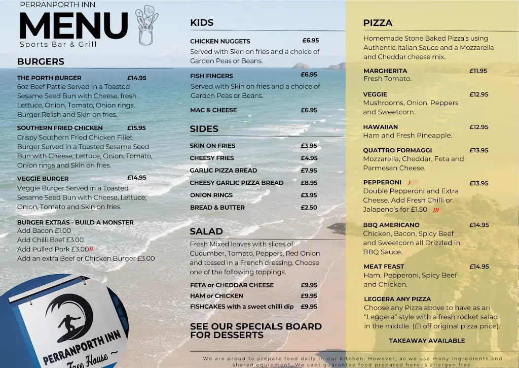 Menu_The Perranporth Inn_Perranporth_immagine_2