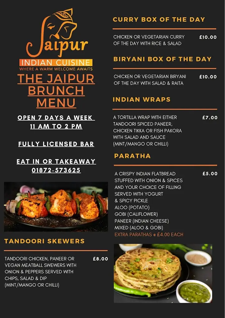 Menu_Jaipur Indian Cuisine_Perranporth_immagine_2