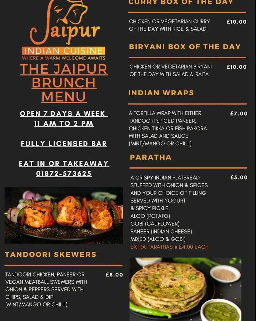 Menu_Jaipur Indian Cuisine_Perranporth_immagine_4