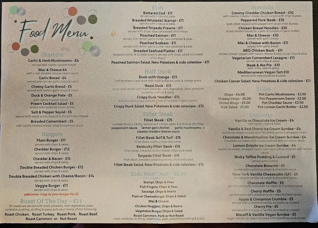 Menu_The Star Inn_Pevensey_immagine_1