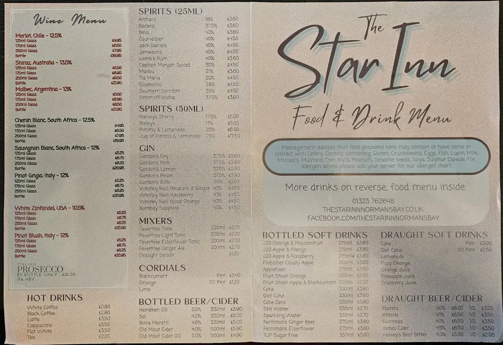Menu_The Star Inn_Pevensey_immagine_2