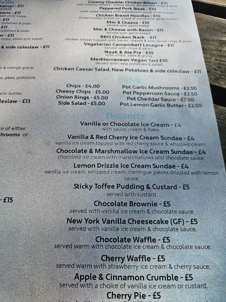 Menu_The Star Inn_Pevensey_immagine_4