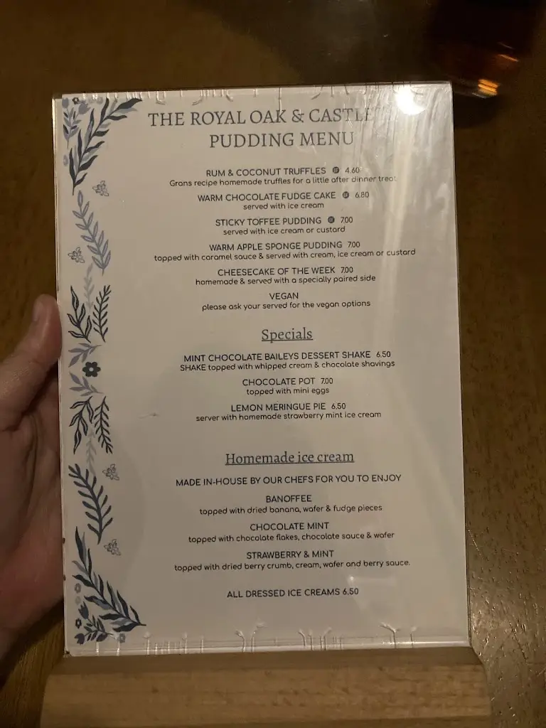 Menu_The Royal Oak & Castle_Pevensey_image_3