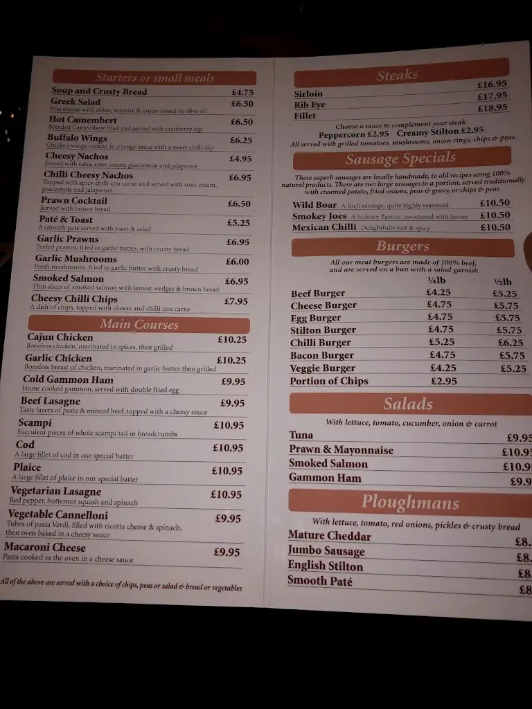 Menu_The Marine_Pevensey_image_1