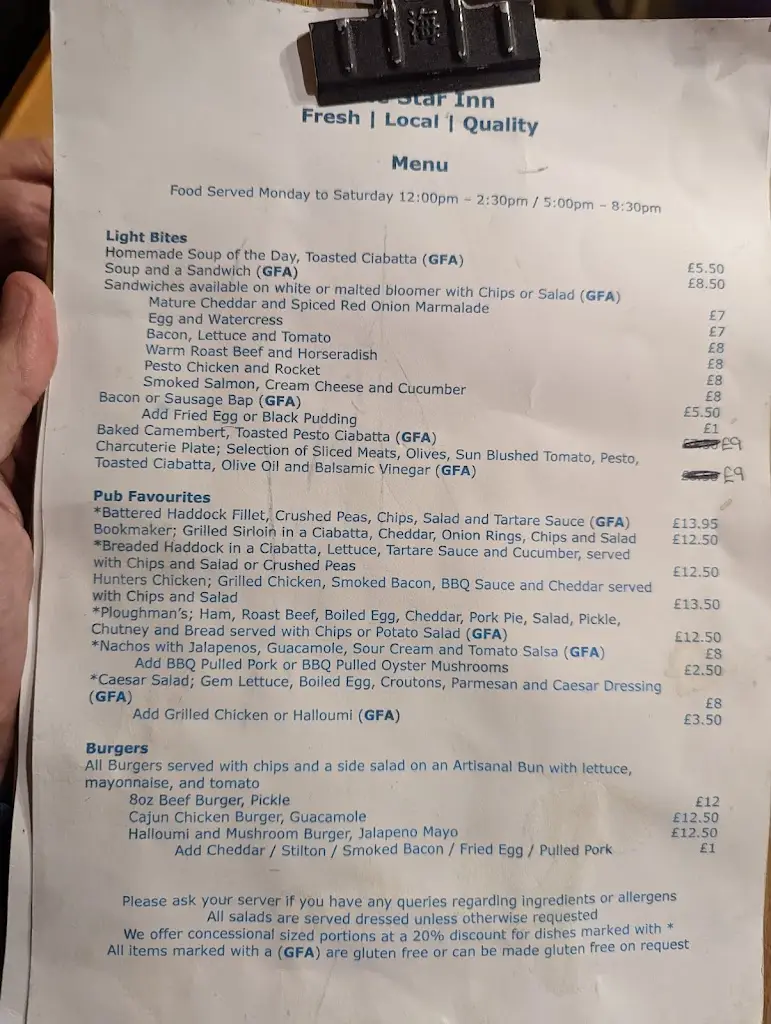 Menu_The Star Inn_Pershore_image_2