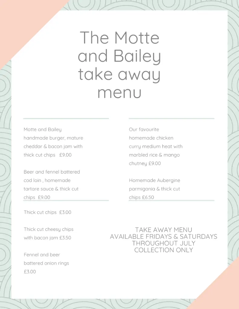 Menu_The Motte & Bailey_Pirton_image_2