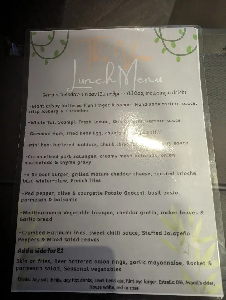 Menu_The View Hitchin Restaurant_Pirton_image_2