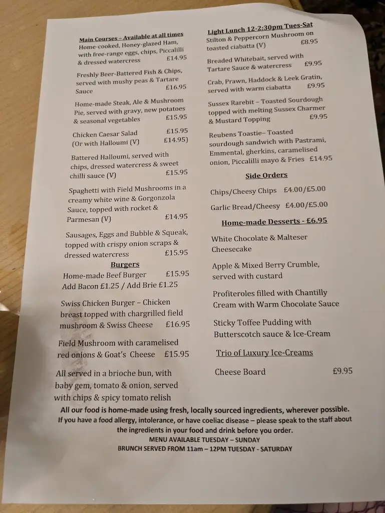 Menu_The Cricketers_Petworth_image_1