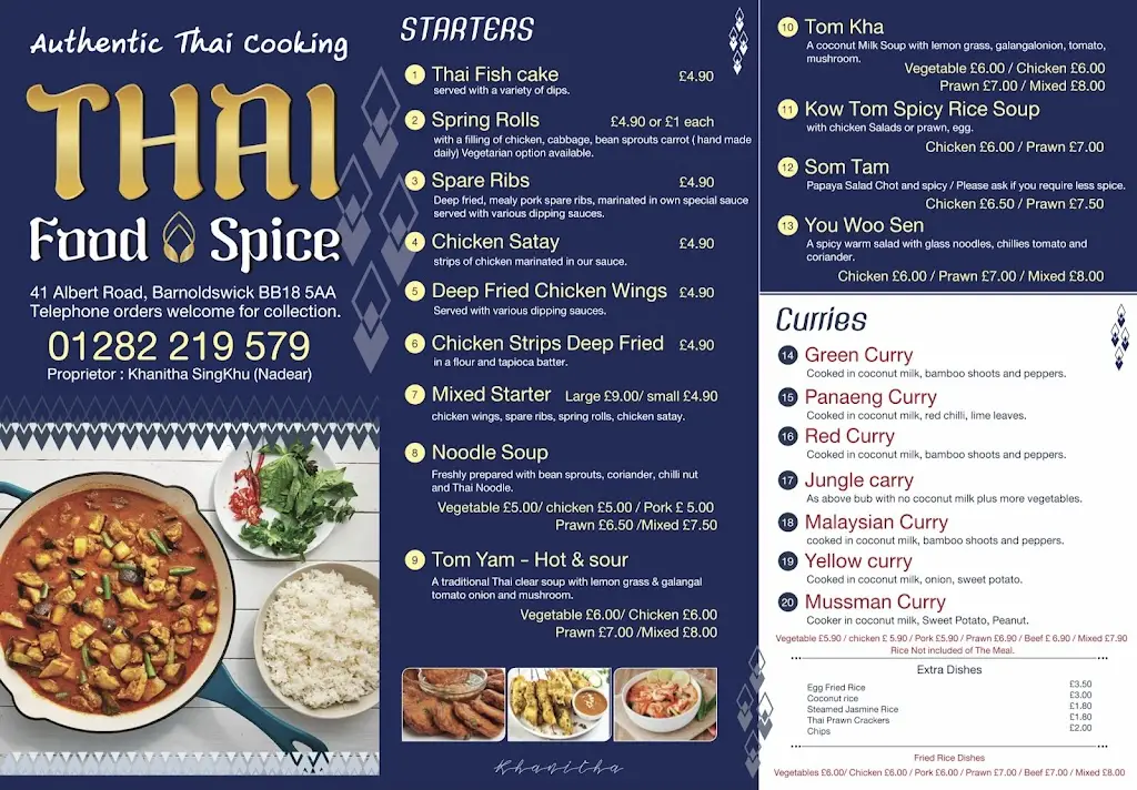 Menu_Thai Food & Spice_Barnoldswick_image_1