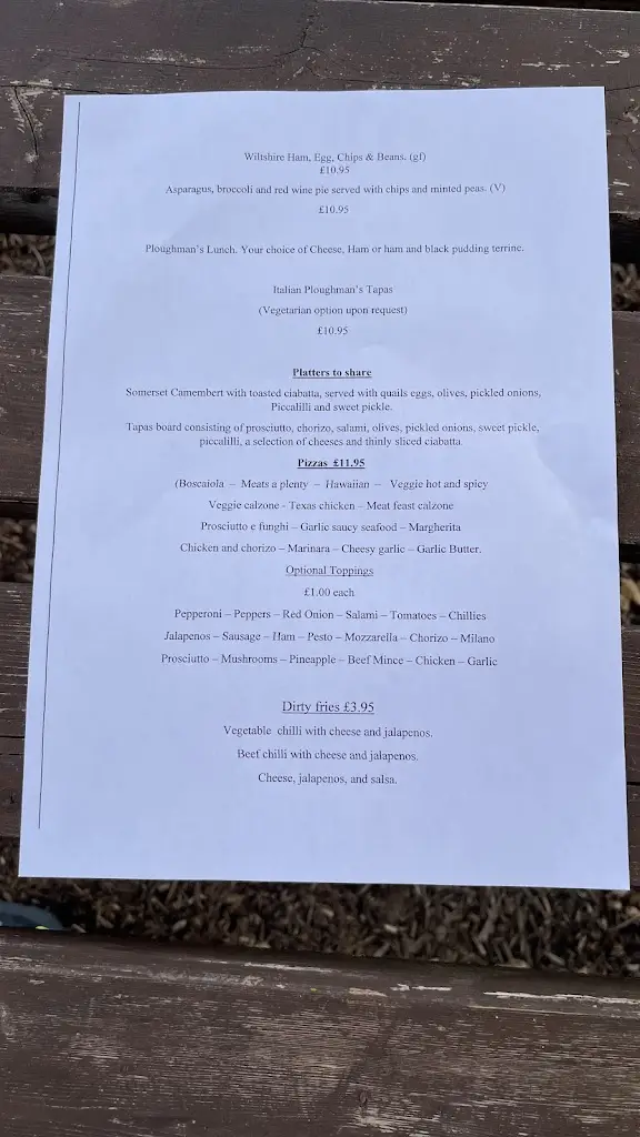 Menu_The Royal Oak, Pewsey_Pewsey_imagen_1
