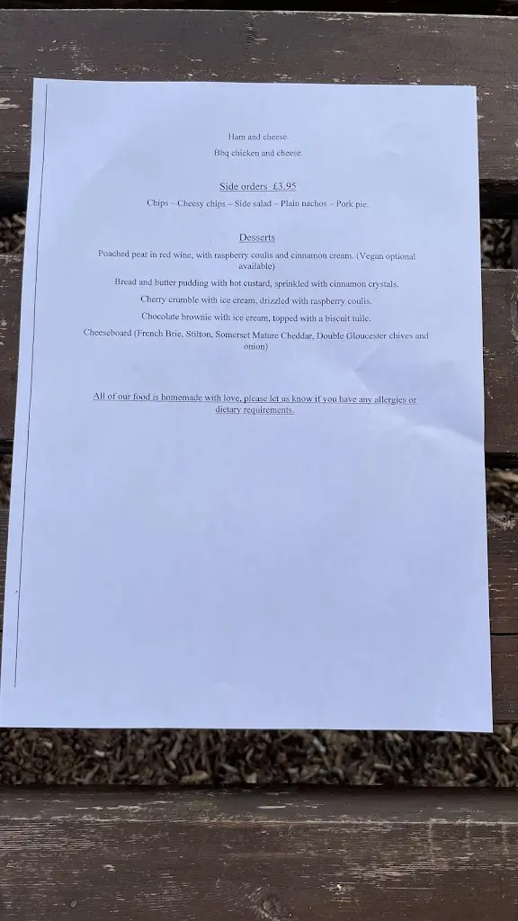 Menu_The Royal Oak, Pewsey_Pewsey_imagen_2