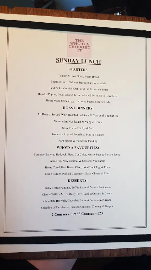 Menu_The Who'd A Thought It Pub_Pewsey_image_1