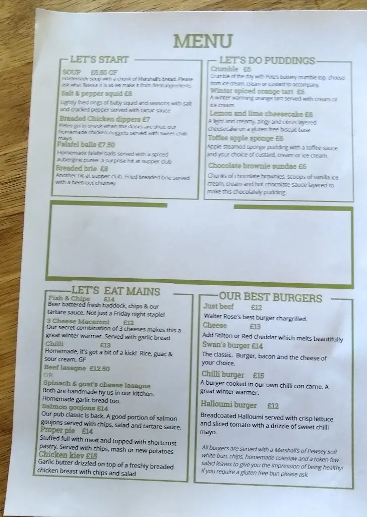 Menu_The Swan Inn_Pewsey_image_3