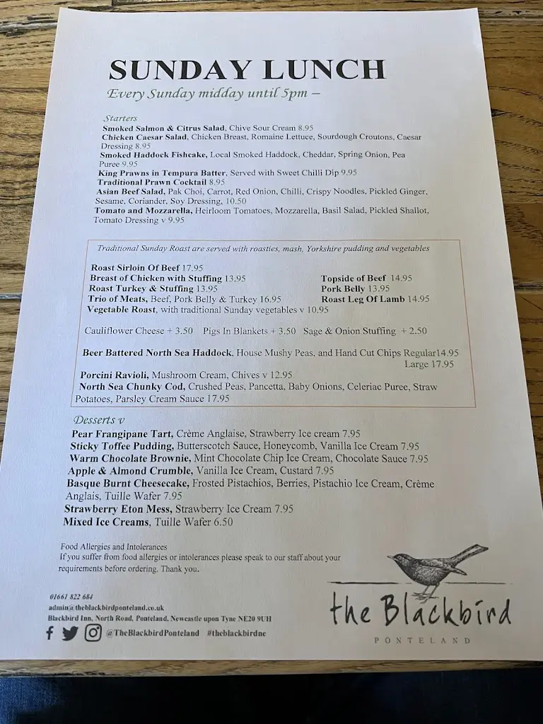 Menu_Blackbird Inn_Ponteland_image_3