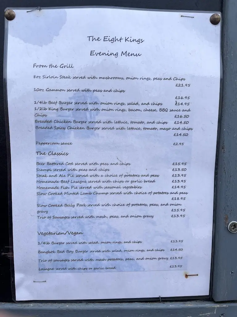 Menu_The Eight Kings_Portland_image_1