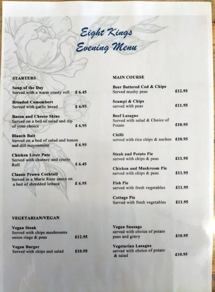 Menu_The Eight Kings_Portland_image_3