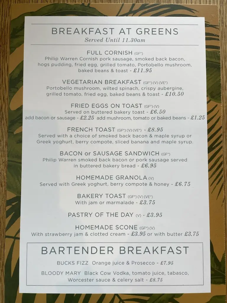 Menu_Greens of Padstow_Padstow_image_1